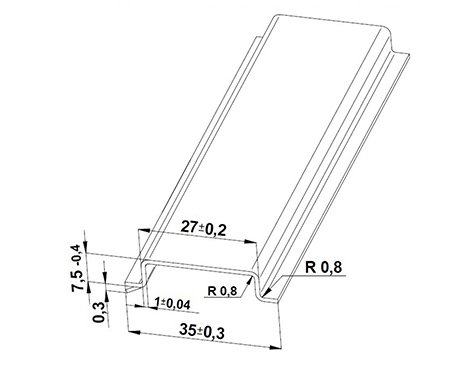Rail DIN en acier inoxydable