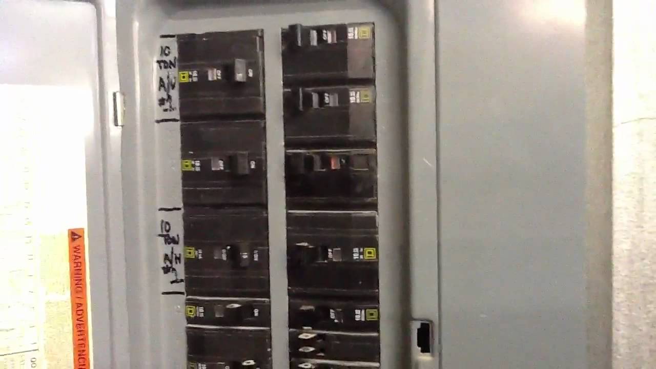 Panel de interruptores eléctricos trifásicos