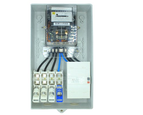 Caja de medidor eléctrico trifásico