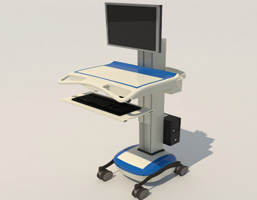 Carrito de computadora médica con monitor 3D