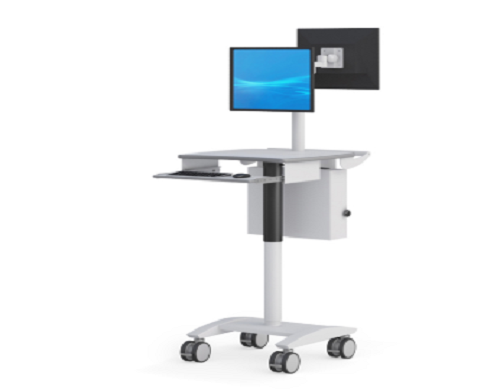 Carro de computadora médica adosado