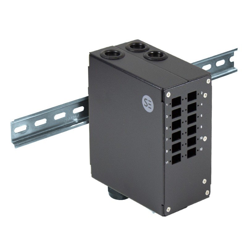 Caja compacta para riel DIN