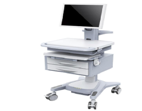 Carro médico para computadora con altura ajustable