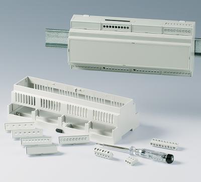 Caja de riel DIN ventilada