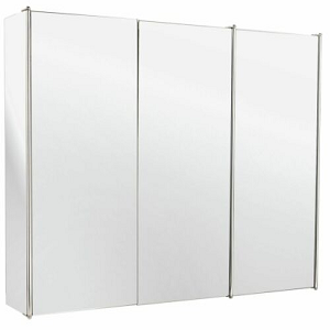 Lemari Kamar Mandi Stainless Steel 3 Pintu Bercermin