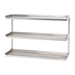 Rak Dinding Stainless Steel Kapasitas Beban Kuat 3 Tingkat