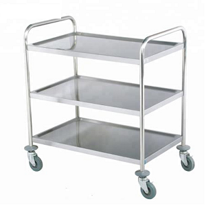 Troli Makan Tiga Tingkat Stainless Steel