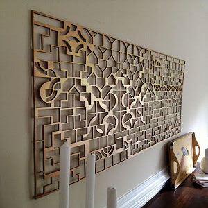 Corte a laser para decoração de paredes e portas