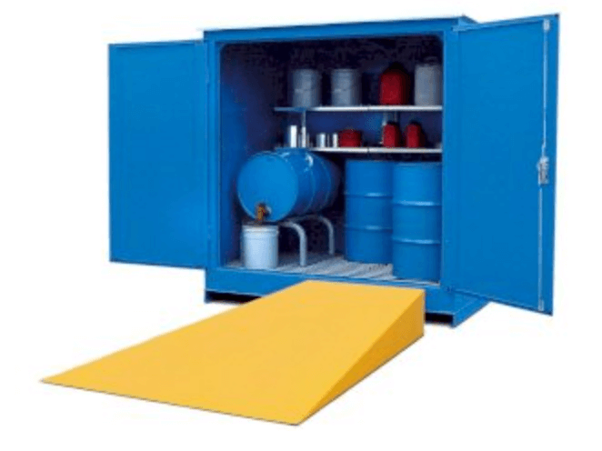 Lemari baja tahan karat dengan tanjakan