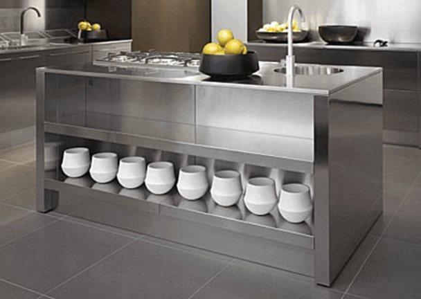 Pulau dapur berbahan baja tahan karat