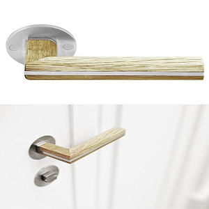 Alavanca de porta de madeira