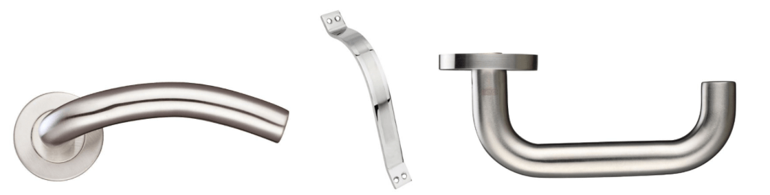 Gagang pintu baja tahan karat dengan lengkungan berbeda