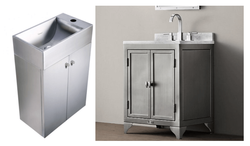 Lemari rias stainless steel yang berdiri sendiri