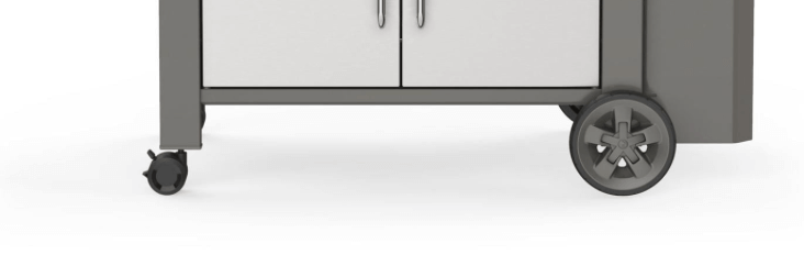 Roda kabinet BBQ baja tahan karat