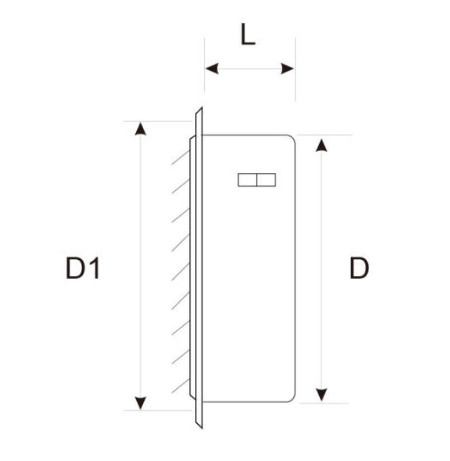 Dimensi ventilasi baja tahan karat