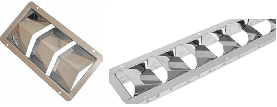 Ventilasi berbentuk V dan ventilasi berkerudung besar