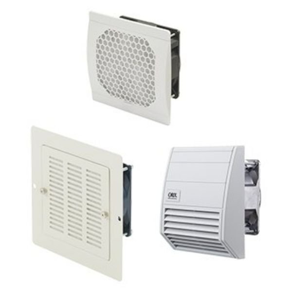 Ventiladores con protección para los dedos para cajas eléctricas