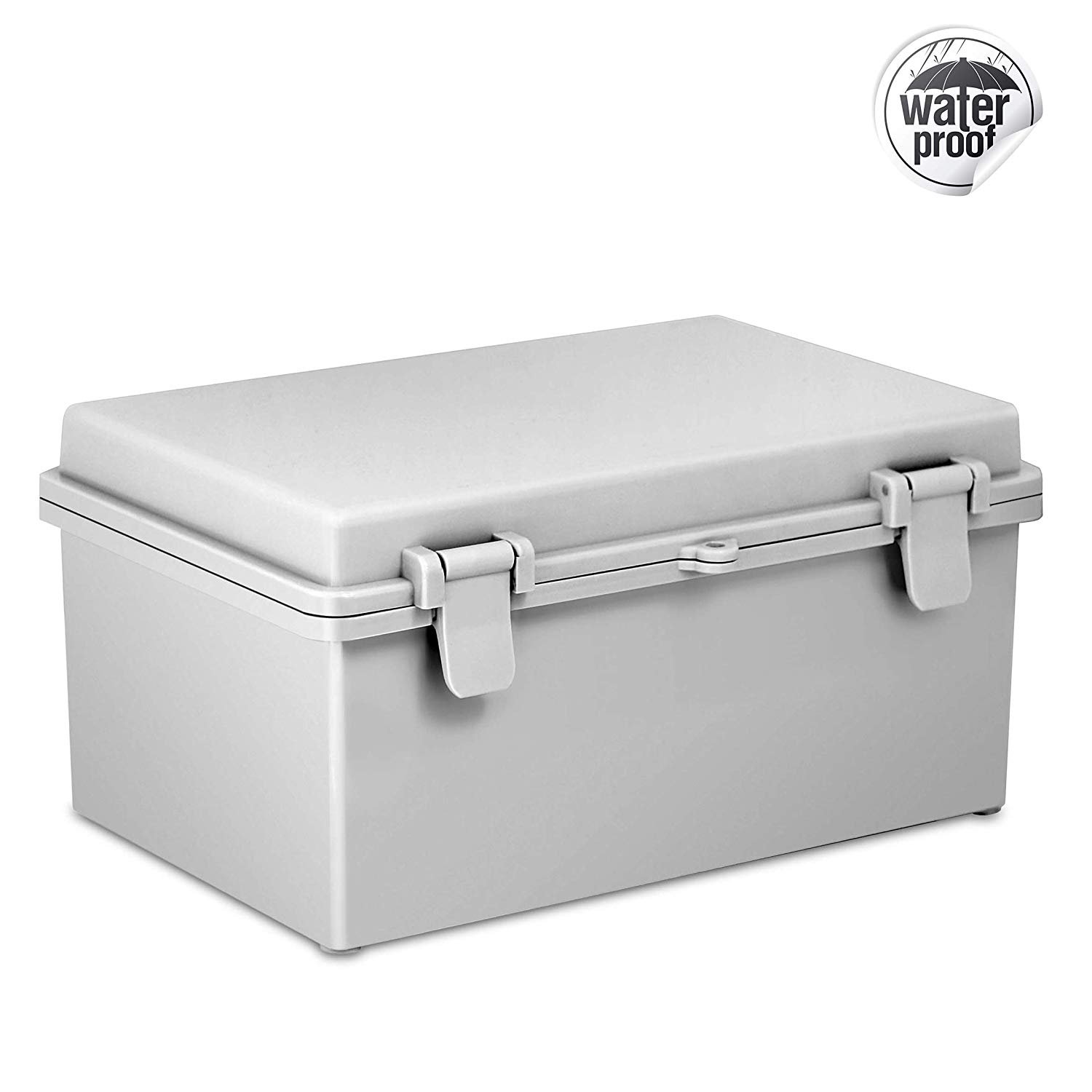 Caja de plástico impermeable con panel de montaje interno