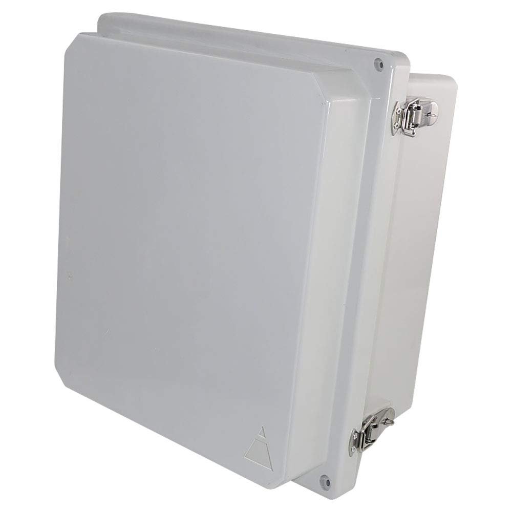 Caja NEMA 4 de fibra de vidrio resistente a la intemperie con tapa con bisagras
