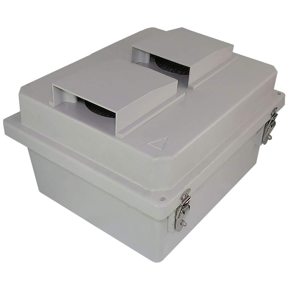 Caja NEMA de fibra de vidrio resistente a la intemperie para equipos con tapa con bisagras