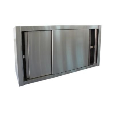 Lemari Dinding Stainless Steel dengan Pintu Geser
