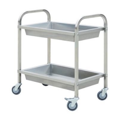 Troli Pengumpulan Piring Restoran Stainless Steel