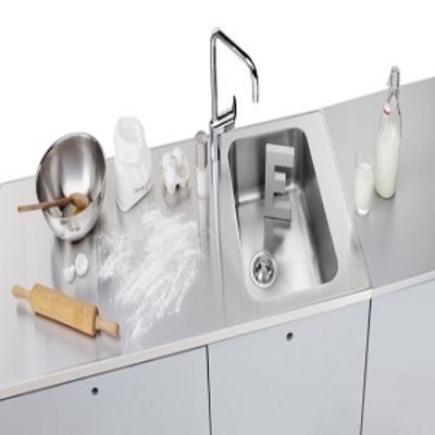 Meja Kerja Stainless Steel 1 Wastafel