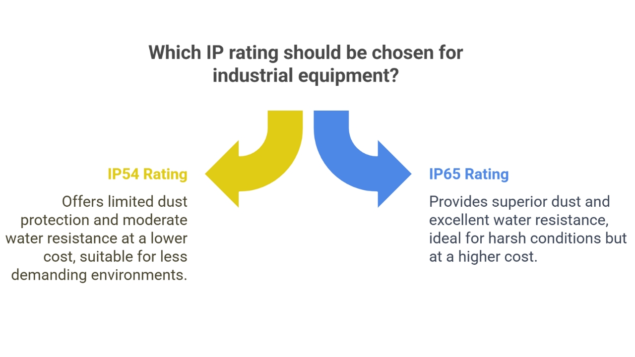 7 diferencias entre IP54 e IP65